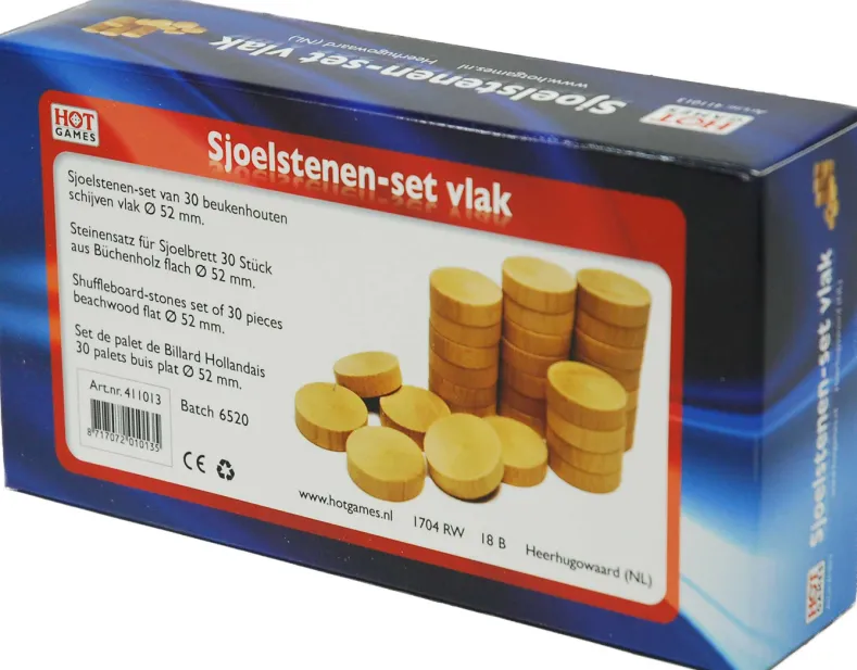 Sjoelstenen Set 52mm Holgedraaid (30 stuks)