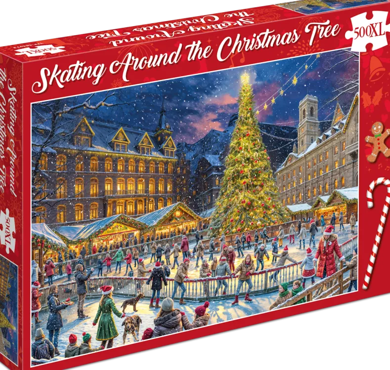 Skating Around the Christmas Tree Puzzel (500XL)