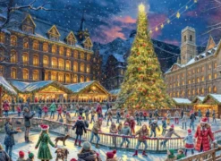 Skating Around the Christmas Tree Puzzel (1000 stukjes)