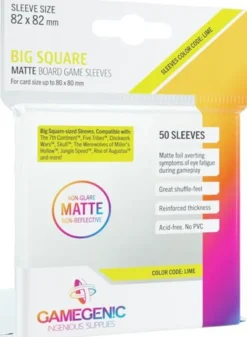 Sleeves Matte Big Square-Sized 82x82mm (50 stuks)