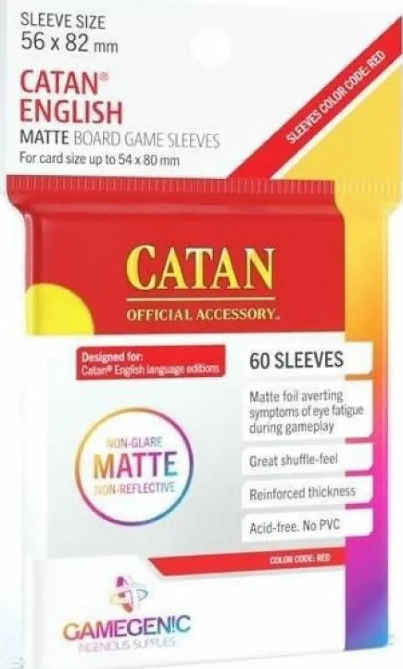 Sleeves Matte Catan-Sized 56x82mm (60 stuks)