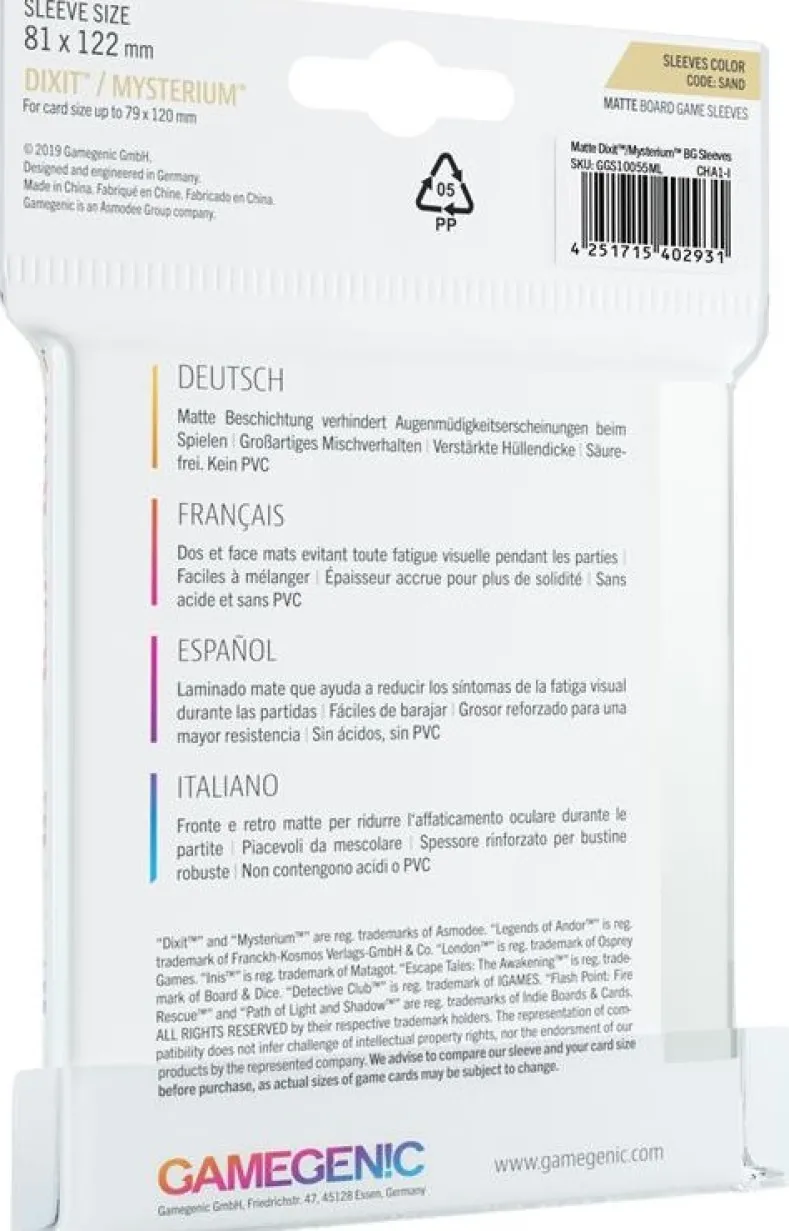 Sleeves Matte Dixit 81x122mm (90 stuks)