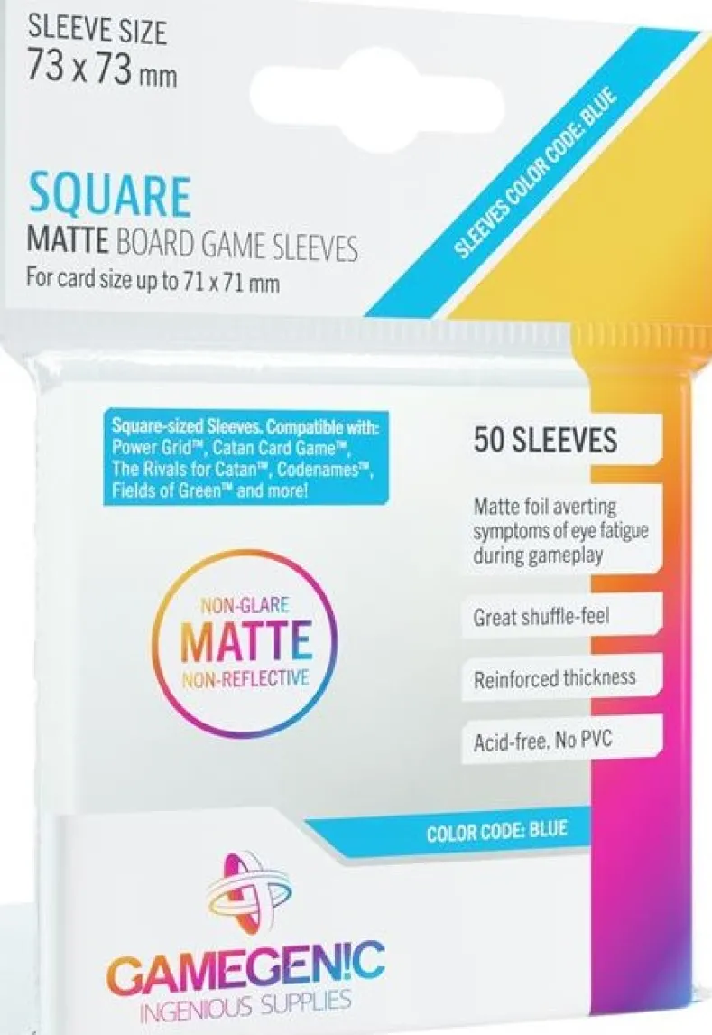 Sleeves Matte Square-Sized 73x73mm (50 stuks)