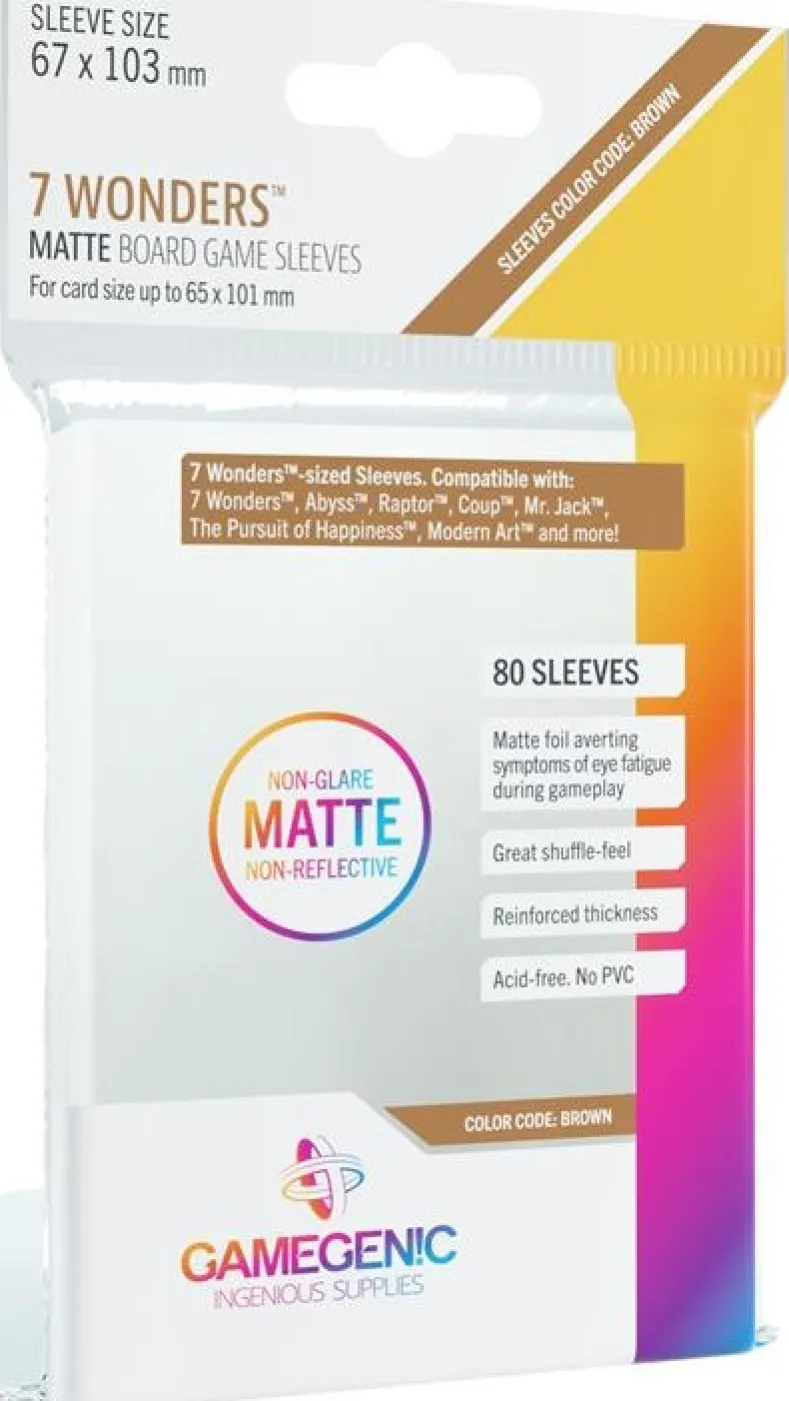 Sleeves Matte 7 Wonders 67x103mm (80 stuks)