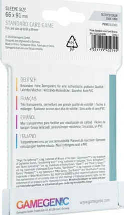 Sleeves Prime Standard Card Game 66x91mm (50 stuks)
