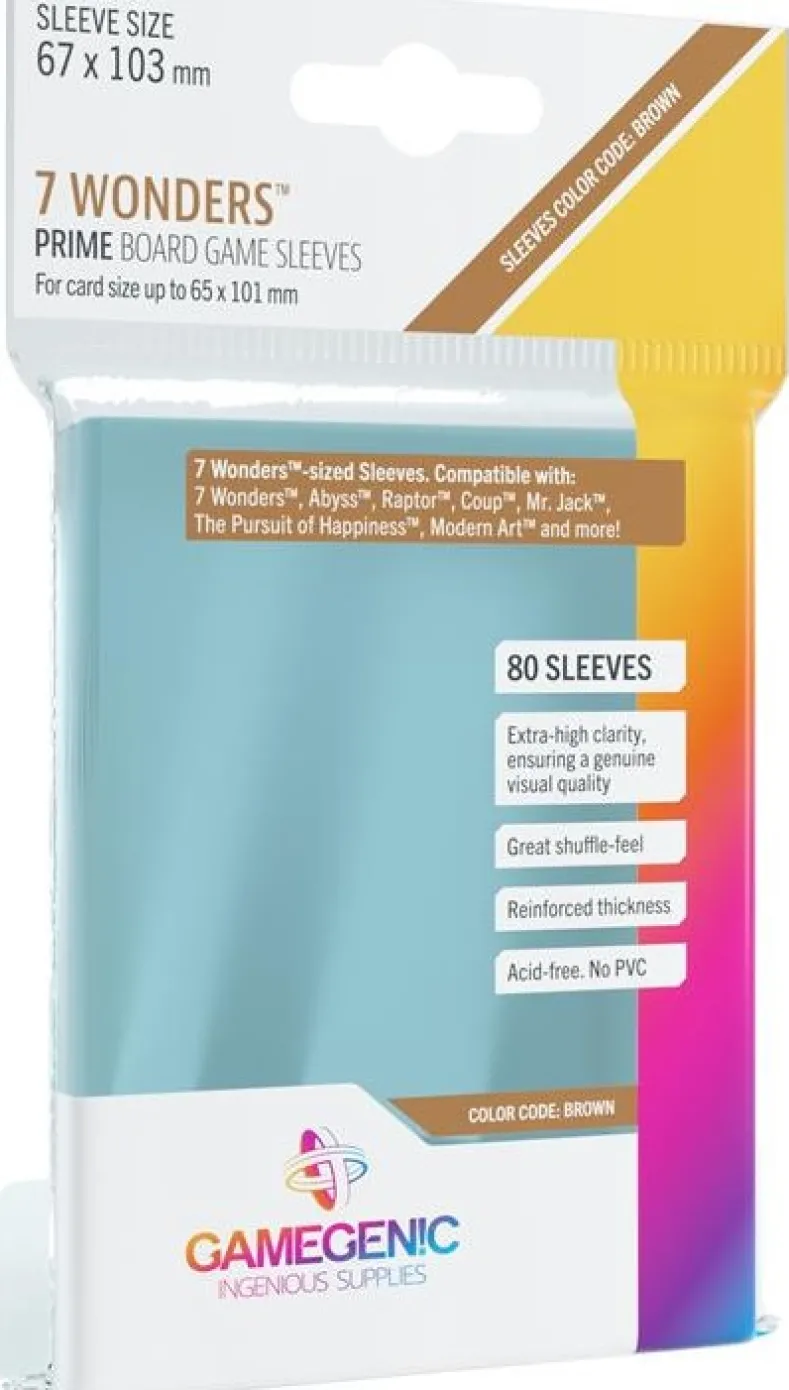 Sleeves Prime 7 Wonders 67x103mm (80 stuks)