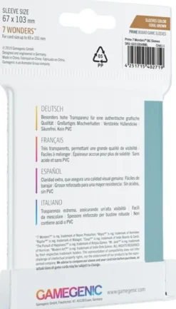 Sleeves Prime 7 Wonders 67x103mm (80 stuks)