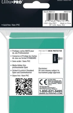 Sleeves Pro-Matte - Standaard Aqua (66x91 mm)