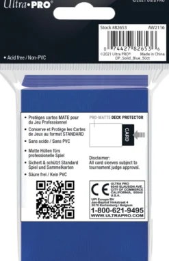 Sleeves Pro-Matte - Standaard Blauw (66x91 mm)