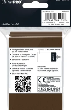 Sleeves Pro-Matte - Standaard Bruin (66x91 mm)