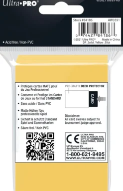 Sleeves Pro-Matte - Standaard Geel (66x91 mm)