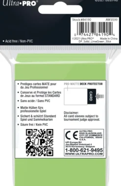 Sleeves Pro-Matte - Standaard Lime Groen (66x91 mm)
