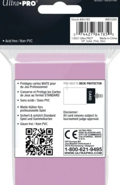 Sleeves Pro-Matte - Standaard Roze (66x91 mm)