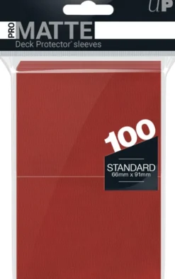 Sleeves Pro-Matte - Standaard Rood (100 stuks)