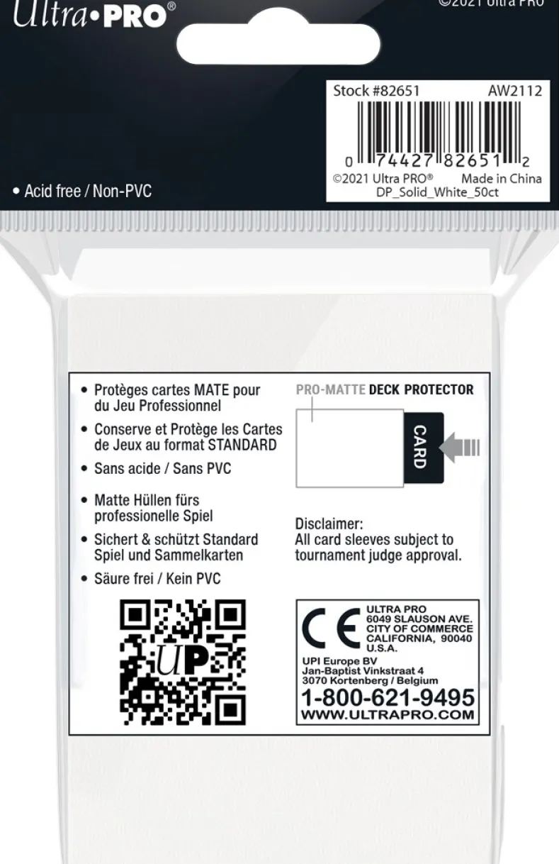Sleeves Pro-Matte - Standaard Wit (66x91 mm)