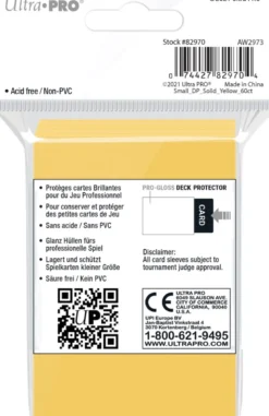 Sleeves - Small Geel (62x89 mm)