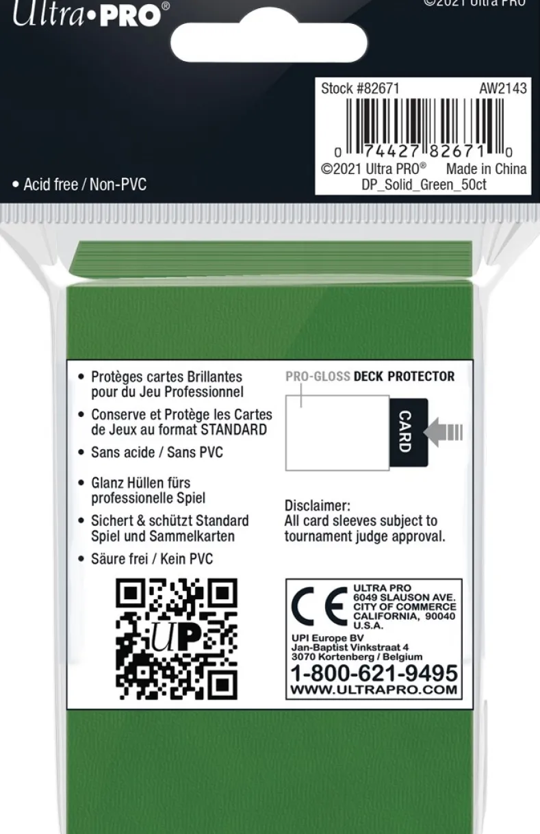 Sleeves - Standaard Groen (66x91 mm)