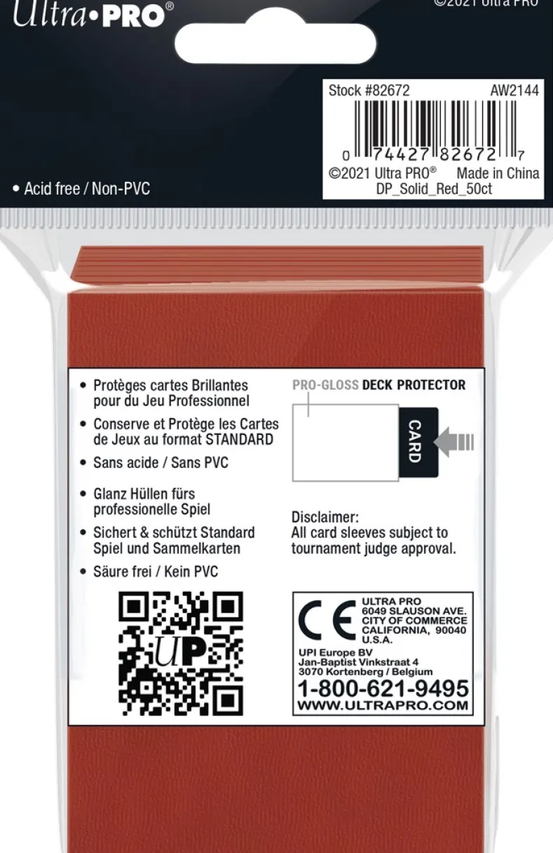 Sleeves - Standaard Rood (66x91 mm)