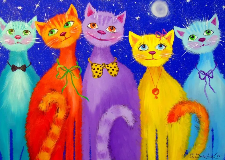 Smiling Cats Puzzel (1000 stukjes)