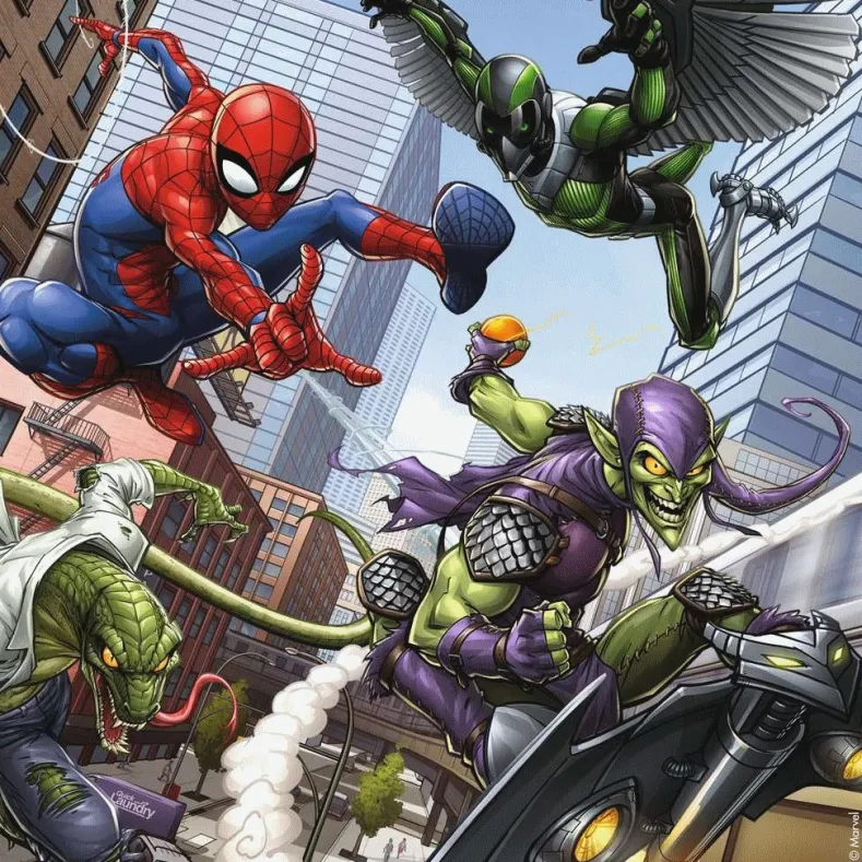 Spiderman in Actie Puzzel (3x49 stukjes)