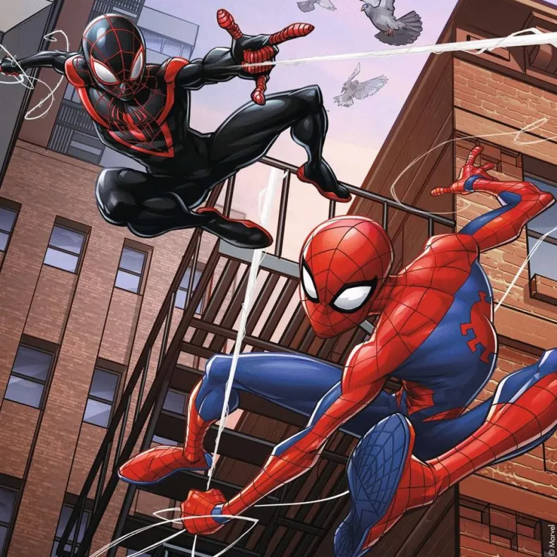 Spiderman in Actie Puzzel (3x49 stukjes)