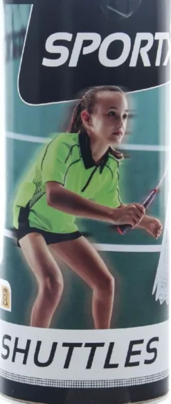 SportX - Badminton Shuttle in Koker (3 stuks)