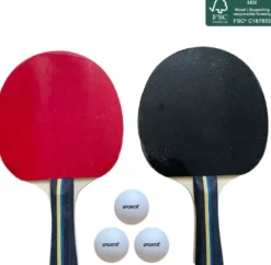 SportX - Tafeltennisset met 3 Tafeltennisballen in Tafeltennistas (5 ster)