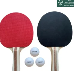 SportX - Tafeltennisset met 3 Tafeltennisballen (3 ster)