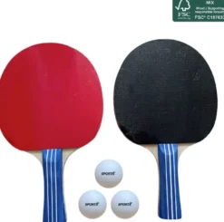 SportX - Tafeltennisset met 3 Tafeltennisballen (4 ster)