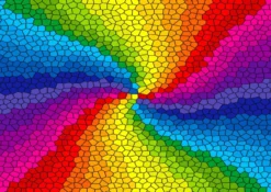 Stained Glass Rainbow Burst Puzzel (1000 stukjes)