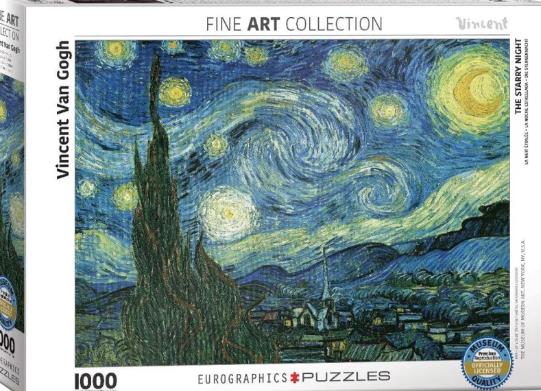 Starry Night - Vincent van Gogh Puzzel (1000 stukjes)