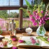 Still Life with Violet Snapdragons Puzzel (1000 stukjes)