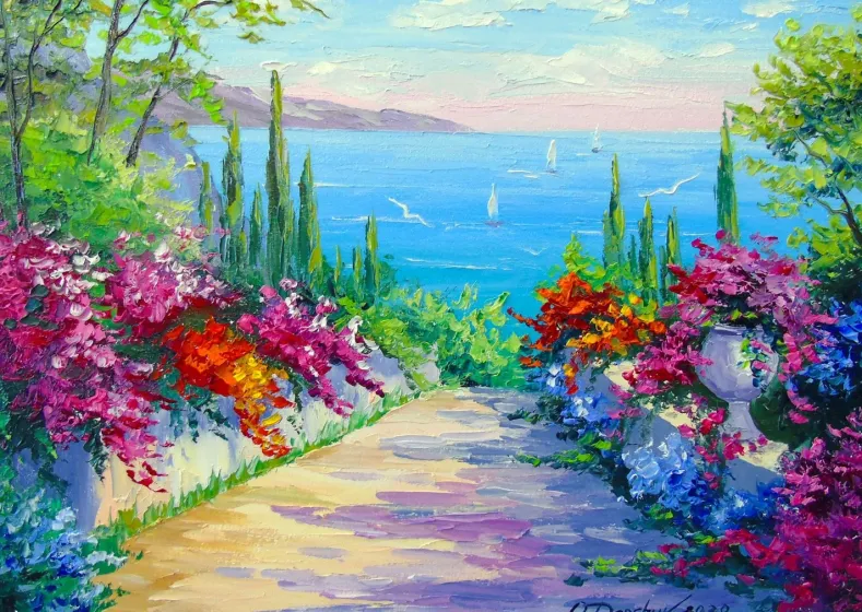 Sunny Road to the Sea Puzzel (1000 stukjes)