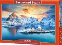 Sunrise on Sakrisoy Lofoten Norway Puzzel (1000 stukjes)