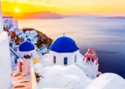 Sunrise over Santorini - Greece Puzzel (1000 stukjes)