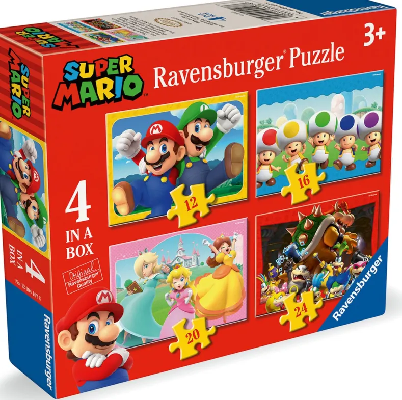 Super Mario Puzzel (12, 16, 20, 24 stukjes)