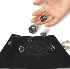 Tabletop Series - Roll on a Scroll Dice Set with Case - Black