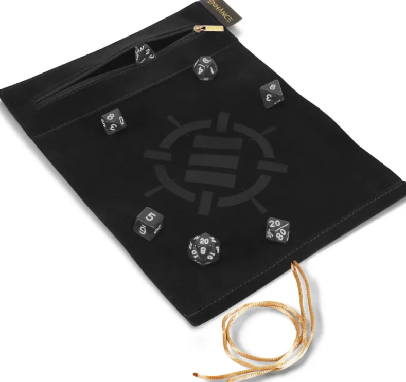 Tabletop Series - Roll on a Scroll Dice Set with Case - Black