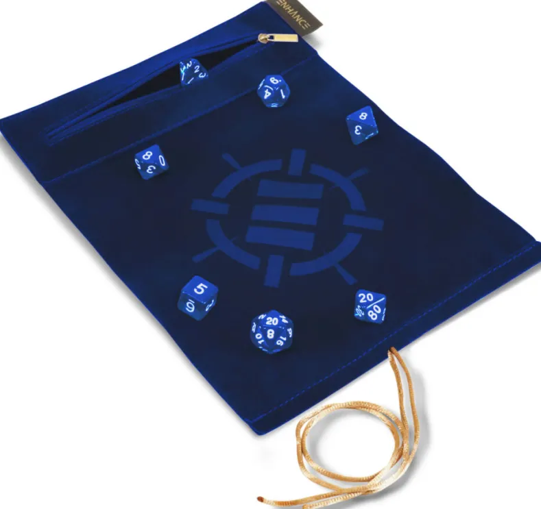 Tabletop Series - Roll on a Scroll Dice Set with Case - Blue