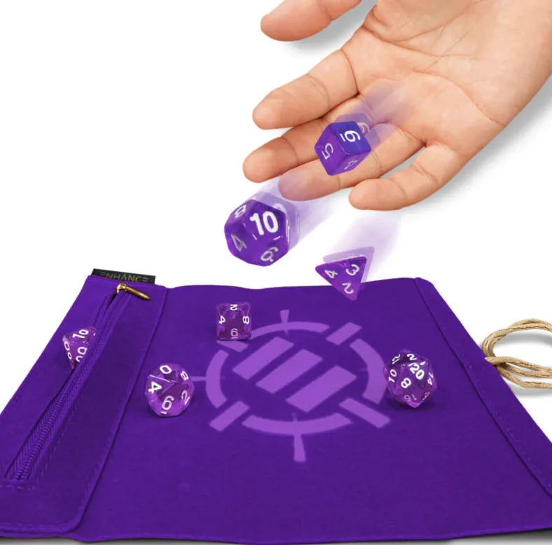 Tabletop Series - Roll on a Scroll Dice Set with Case - Purple