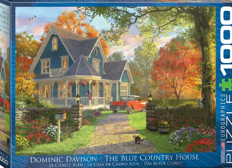 The Blue Country House - Dominic Davison Puzzel (1000 stukjes)