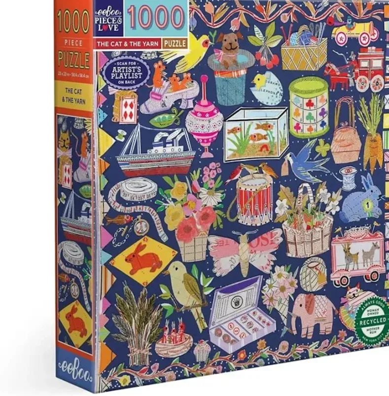 The Cat & The Yarn Puzzel (1000 stukjes)