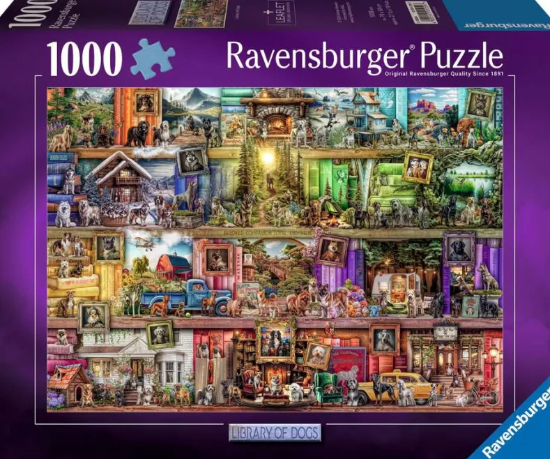 The Library of Dogs Puzzel (1000 stukjes)