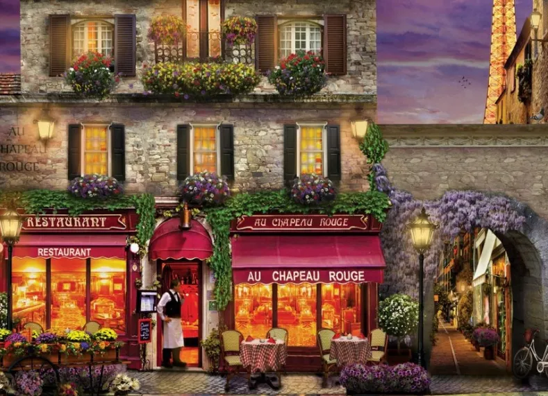 The Red Hat Restaurant Paris Puzzel (1000 stukjes)