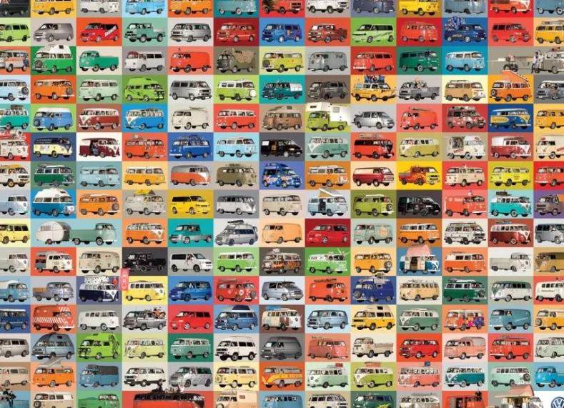 The VW Groovy Bus Puzzel (1000 stukjes)