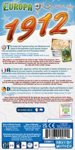 Ticket To Ride - Europa 1912 Uitbreiding