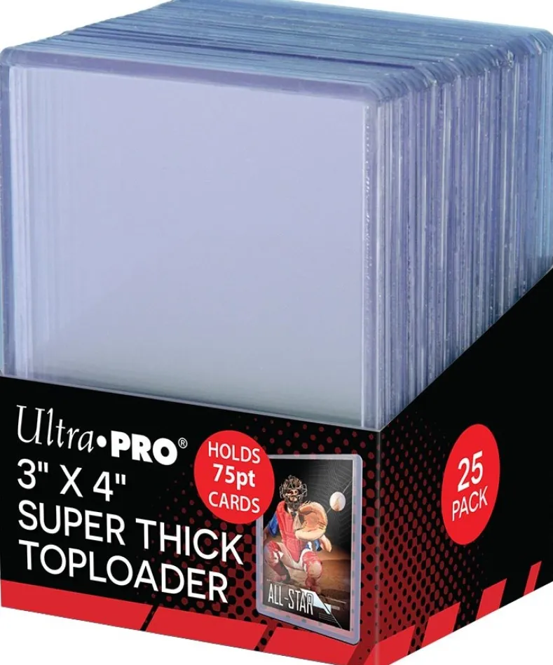 Toploader - 3" x 4" Thick 75pt (25 stuks)