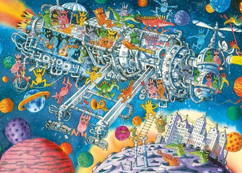 Triangle Box - Aliens Welcome! Puzzel (1000 stukjes)