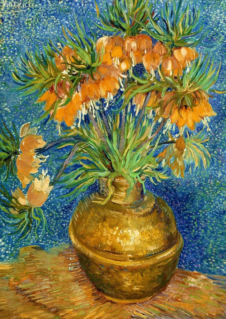 Vincent Van Gogh - Keizerlijke parelmoervlinders in een koperen vaas (1000 stukjes)