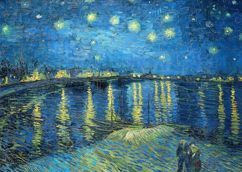 Vincent Van Gogh - Sterrennacht over de Rhone (1000 stukjes)